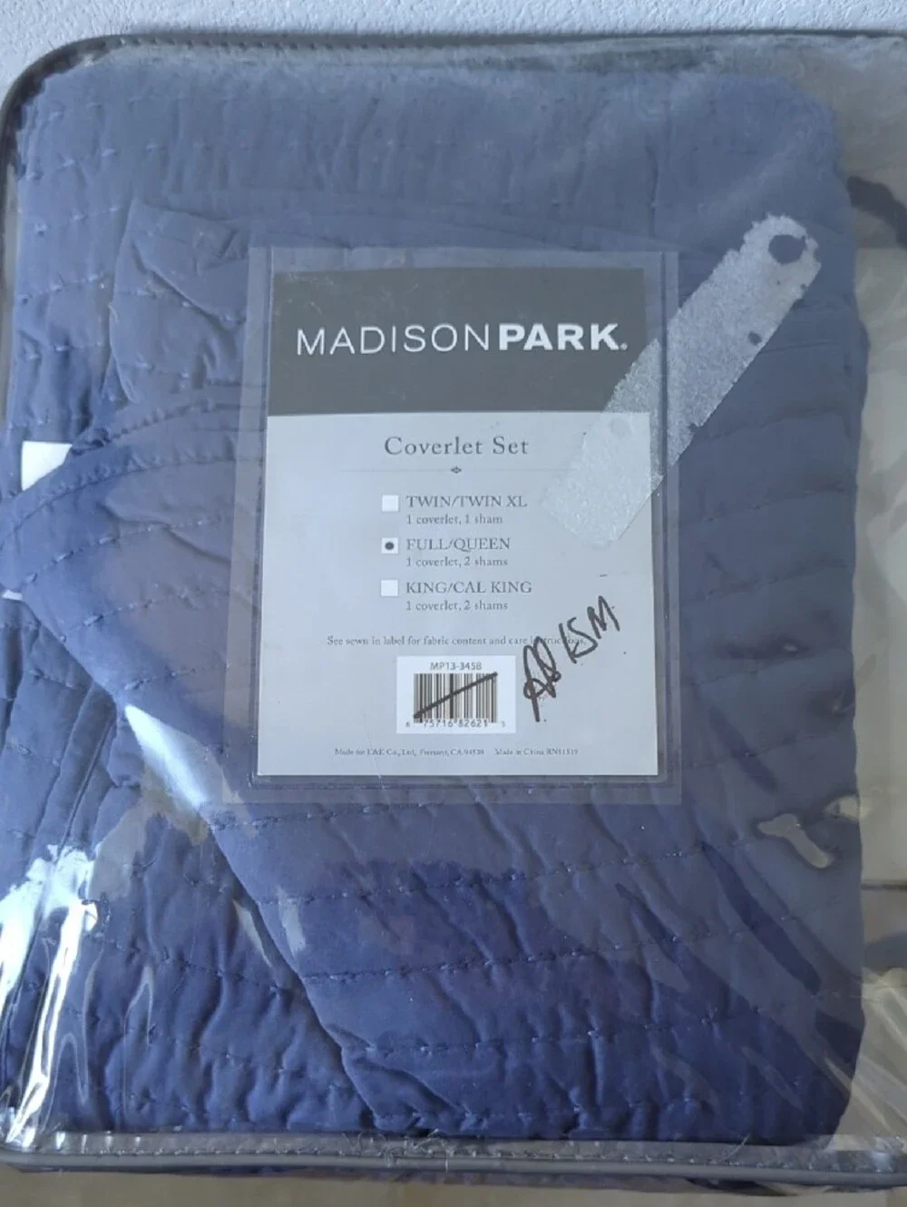 Madison Park Deep Navy Quilted Coverlet Set